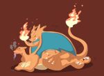  big_breasts bodily_fluids breasts charizard drooling duo female hi_res jared_dillon lineless male male/female nintendo pok&eacute;mon pok&eacute;mon_(species) saliva sex shaded simple_background simple_shading smoke_from_nose thick_thighs tongue tongue_out video_games 