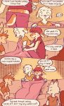  board_game cabin canid canine canis cervid comic domestic_dog funkybun furniture group male mammal sleeping_bag sofa text trans_(lore) trans_woman_(lore) 