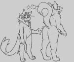  &lt;3 ... 2022 ambiguous_gender anthro belly big_butt butt dragon duo fur furred_dragon hair male mane presenting presenting_hindquarters raised_tail slightly_chubby sparkles troplilly 