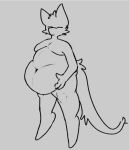  2022 animated annoyed anthro belly belly_grab belly_jiggle jiggling male navel obese obese_anthro overweight overweight_anthro solo thick_thighs troplilly unknown_species 
