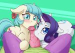  2019 absurd_res blue_eyes coco_pommel_(mlp) collaborative_fellatio cutie_mark digital_media_(artwork) earth_pony equine faceless_male fearingfun fellatio female feral first_person_view friendship_is_magic group group_sex hi_res horn horse male male/female mammal my_little_pony oral pony rarity_(mlp) sex unicorn 