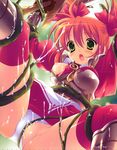  bdsm bondage bound breasts copyright_request green_eyes highres large_breasts panties red_hair rotated solo sword tentacles thighhighs torn_clothes underwear upside-down washimi_yu-ko weapon 