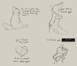  &lt;3 ambiguous_gender anthro avian beak clothed clothing comic conditional_dnp duo emanata english_text feather_hair feathers fully_clothed grey_background guide_lines hoodie hug laefa_padlo line_art qualzar sad scorchen simple_background sitting standing tail_feathers text 