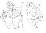  anthro areola avian beauty_mark big_breasts big_butt biped black_and_white bra breasts butt clothed clothing curvy_figure deep_navel fan_character feathers female huge_breasts huge_butt line_art looking_back markings mole_(marking) monochrome multiple_images navel nintendo nipples nude obese obese_anthro obese_female overweight overweight_anthro overweight_female panties pidgeot pok&eacute;mon pok&eacute;mon_(species) rear_view rosa_pyle solo standing thick_thighs topless underwear vdisco video_games voluptuous wide_hips 