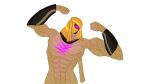  barechest ben_10 big_muscles cartoon_network dnm-uscles flexing glowing glowing_body glowing_eyes hi_res humanoid male mask mummy muscular solo the_mummy_(ben_10) thep_khufan undead wrapping 