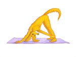  ambiguous_gender anthro canid canine canis domestic_dog downward_dog downward_doogle fur mammal matt_furie solo yellow_body yellow_fur yoga 