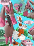  aleidom anthro bodily_fluids breasts cinderace comic duo english_text female hi_res lopunny lulu_(aleidom) nintendo pok&eacute;mon pok&eacute;mon_(species) small_breasts sweat text video_games 