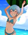  13-gou 1girl character_request cloud navel pretty_(series) pripara short_hair smile solo water wet 