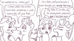  blush comic earth_pony equid equine female hasbro hitch_trailblazer_(mlp) hooves horse male mammal mlp_g5 monochrome my_little_pony pegasus pony pony-berserker two_panel_image wings zipp_storm_(mlp) 