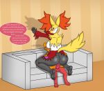  afc age_difference anthro breasts daphne_(afc) delphox dialogue duo female female_on_top hi_res holding_waist male male/female markings mature_female mienfoo mole_(marking) mother-in-law nintendo on_top penetration pok&eacute;mon pok&eacute;mon_(species) sex vaginal vaginal_penetration video_games 