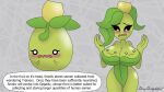  absurd_res anthro breasts dixydelightful duo elemental_creature elemental_humanoid embarrassed female female/female flora_fauna hi_res humanoid nintendo plant plant_hair plant_humanoid pok&eacute;mon pok&eacute;mon_(species) pseudo_hair smile smoliv video_games 