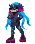  absurd_res anthro black_sclera blue_eyes bottomwear cephalopod clothing coleoid eyewear fan_character female glasses hi_res marine miniskirt mollusk octopodiform pseudo_hair sega skai_art skirt solo sonic_the_hedgehog_(series) tentacle_hair tentacles 