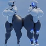  absurd_res anthro big_breasts breasts coolmaster98 cybernetics cyborg duo female haydee haydee_(game) hi_res humanoid machine robot thick_thighs video_games 