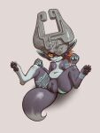  3:4 5_fingers :3 anthro bea_beartrap big_clitoris biped black_hair breasts canid canine canis claws clitoral_hood clitoris clothing colored digital_media_(artwork) digitigrade erect_clitoris fingers fur fused_shadow genitals hair headgear headwear hi_res humanoid hybrid imp inner_ear_fluff lying mammal markings midna multicolored_hair nintendo nipples nude on_back one_eye_obstructed orange_hair pawpads pussy red_eyes simple_background smile snaggle_tooth solo the_legend_of_zelda tuft twili twilight_princess video_games white_background wolf wolf_midna yellow_sclera 