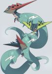  alternate_color claws commentary_request dragapult grey_background half-closed_eyes highres looking_back mo_(smileomoti) no_humans pokemon pokemon_(creature) shiny_pokemon simple_background tongue tongue_out yellow_eyes 