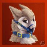  absurd_res anthro avian ball_gag bdsm bird bondage bound eldingo_(artist) furryart gag headshot hi_res male owl solo ych 