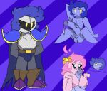  2022 alien anthro armor balls batzcave big_breasts blush bodily_fluids breast_play breast_squish breasts clothed clothing digital_media_(artwork) duo erection female genital_fluids genitals hair handwear humanoid kirby kirby_(series) male male/female mask meta_knight nintendo nipples not_furry nude open_mouth penis pink_body pok&eacute;mon pok&eacute;mon_(species) sex simple_background smile solo squish titfuck video_games 