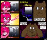  2018 ambiguous_gender ambiguous_species anthro blush burping clothing comic domestic_pig english_text eyes_closed female fur group hair male mammal mr._pig_(viroveteruscy) multicolored_body multicolored_fur obese obese_male open_mouth overweight overweight_male raspberry_(viroveteruscy) red_eyes shirt sound_effects suid suina sus_(pig) text topwear two_tone_body two_tone_fur ursid viroveteruscy warning_cream_filled 