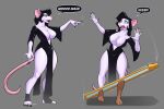  anthro badroy clone_transformation clothed clothing dress duo female hi_res magic mirror mirror_rat surprised_expression thick_thighs transformation twinning 