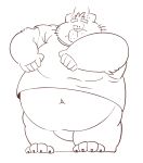  2022 absurd_res anthro belly big_belly clothing hi_res humanoid_hands kemono m2vcjtad5hsdvla male mammal navel overweight overweight_male shirt simple_background solo topwear ursid white_background 
