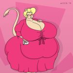  anthro breasts cleavage clothed clothing dress female gerbil hi_res mammal murid overweight rodent satsumalord solo 