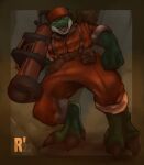  advance_wars dragon hi_res humanoid male mechanized_infantry orange_start_army recoilless_rifle redeyedwolf solo 