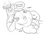  abdominal_bulge ambiguous_gender ambiguous_prey anthro antlers buhk cervid clothing duo ear_piercing horn male male_pred mammal muscular muscular_male piercing same_size_vore underwear vore 