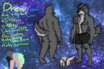  anthro canid canine canis chest_tuft clothing drew(drew_the_mountain) drew_the_mountain fur genitals grey_body grey_fur male mammal model_sheet penis tuft underwear wolf 