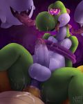 2019 anal anal_penetration anthro anthro_on_anthro balls boo bound bowser cum cum_covered cum_in_ass cum_inside erection foreskin green_yoshi humanoid_penis hypnosis koopa looking_pleasured male male/male mario_bros messy mind_break mind_control nintendo nude nurinaki penetration penis scalie smile solo_focus teeth tongue tongue_out uncut video_games yoshi 