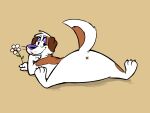  anthro anus butt campa canid canine canis domestic_dog flower hi_res male mammal molosser mountain_dog null plant presenting presenting_anus presenting_hindquarters raised_tail saint_bernard solo toony x_anus 