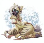  2022 5_fingers anthro breasts canid canine clothed clothing digital_media_(artwork) female fingers fur hair hi_res mammal smile solo teal_eyes wetsealky 