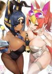  2022 absurd_res alcohol alternate_species animal_crossing animal_humanoid ankha_(animal_crossing) audie_(animal_crossing) between_breasts beverage big_breasts black_clothing blonde_hair blue_eyes blue_hair blush bottle bow_tie breast_squish breasts breasts_frottage bunny_costume canid canid_humanoid canine canine_humanoid champagne chrissy_(animal_crossing) clothed clothing colored_nails container costume cuff_(restraint) cup duo_focus eyewear eyewear_on_head fake_ears fake_rabbit_ears felid felid_humanoid female fishnet fishnet_legwear francine_(animal_crossing) garter_straps gesture glass glass_container glass_cup group hair hi_res holding_object humanoid humanoidized inner_ear_fluff jovejun legwear looking_at_viewer mammal mammal_humanoid markings multicolored_hair nails necktie nintendo one_eye_closed open_mouth open_smile orange_hair restraints smile squish striped_markings striped_tail stripes sunglasses sunglasses_on_head tail_markings tuft two_tone_hair uraeus v_sign video_games white_clothing white_legwear wink wolf_humanoid wrist_cuffs 