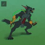  absurd_res angry animal_genitalia animal_penis armguards balls bonelesswolf canid canine canine_penis canis claws clothed clothing digitigrade genitals hi_res huge_filesize knot league_of_legends mammal muscular nude open_mouth penis riot_games scar sheath tongue topless video_games warwick_(lol) wolf 