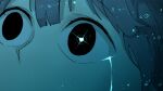  1other bangs blue_star blue_theme blunt_bangs crying employee_(lobotomy_corporation) eye_reflection heart highres kan_(aaaaari35) lobotomy_corporation looking_at_another non-web_source project_moon reflection solo sparkle 