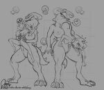  2022 anthro areola birdo breasts claws female female_pred female_prey fingers group hair human mammal mario_bros nintendo nipples nude omny87 open_mouth princess_daisy princess_peach text toe_claws url video_games vore 