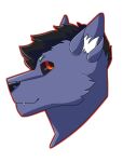 black_eyes canid canine canis male mammal outline red_outline samael_disharmony smile solo wolf 