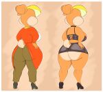 anthro big_butt bottomwear breasts butt clothing female hand_on_hip hi_res huge_butt lagomorph leporid mammal miniskirt patricia_bunny rabbit rear_view skirt solo the_looney_tunes_show usnarbit warner_brothers 