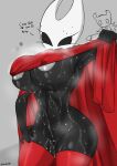  absurd_res anthro areola areola_slip arthropod big_breasts bodily_fluids breast_squish breasts cloak clothing curvy_figure digital_media_(artwork) female genitals hi_res hollow_knight hollowknight hornet_(hollow_knight) insect lactating lactating_through_clothing legwear looking_at_viewer navel nipples nude penis pussy simple_background solo squish stockings sweat sweatdrop team_cherry thick_thighs thigh_highs video_games wet wet_clothing wide_hips woebeeme 