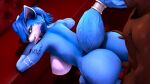  3d_(artwork) anthro big_breasts big_butt blue_body blue_eyes blue_fur blue_hair bodily_fluids breasts butt canid canine dark_body dark_skin detailed_background digital_media_(artwork) doggystyle duo erection faceless_character faceless_male fangs female female_penetrated fluffy fluffy_tail fox from_behind_position fur genitals hair hi_res human human_on_anthro interspecies krystal looking_pleasured male male/female male_penetrating male_penetrating_female mammal mommyosha multicolored_body multicolored_fur nintendo nipples open_mouth open_smile penetration penis pussy saliva sex smile star_fox teeth tongue tongue_out two_tone_body two_tone_fur vaginal vaginal_penetration video_games white_body white_fur 