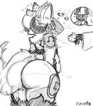  anthro big_butt butt chubby_female feeding female jiggling low_res machine melody_(vulpisshadowpaws) overweight overweight_anthro overweight_female pixcello protogen solo thick_thighs thumbnail weight_gain 