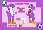  absurd_res anthro balls dinosaur genitals hi_res humanoid_genitalia humanoid_penis male mario_bros nintendo penis reptile scalie solo video_games yoshi 