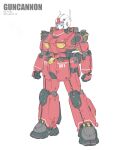  2022 guncannon gundam highres mecha mobile_suit mobile_suit_gundam redesign robot science_fiction simple_background standing white_background xiangzi_box 