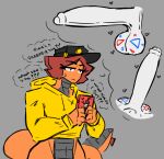  &lt;3 anthro bodily_fluids clothing crop_top_hoodie daydream distracted female hat headgear headwear hi_res hoodie humanoid marshall_(shewiff) nintendo phone pok&eacute;mon pok&eacute;mon_(species) ramone_(shewiff) scalie scrafty shewiff solo sweat sweatdrop thought_bubble togekiss topwear video_games 