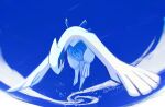  amaya_uw blurry closed_mouth flying full_body highres lugia no_humans pokemon pokemon_(creature) solo toes twitter_username water whirlpool 
