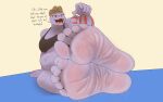  5_toes absurd_res anthro bodily_fluids breasts cleavage clothed clothing dialogue english_text feet female foot_fetish foot_focus gesture hi_res humanoid humanoid_feet idel machoke monochrome muscular muscular_female nintendo pointing pok&eacute;mon pok&eacute;mon_(species) soles solo sweat text tina_(zp92) toes video_games zp92 