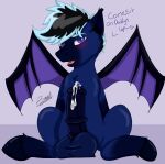  &lt;3 2022 absurd_res anatomically_correct anatomically_correct_genitalia anatomically_correct_penis animal_genitalia animal_penis balls bat_pony bat_wings bedroom_eyes big_penis black_body black_fur black_hair black_markings blue_body blue_fur blue_hair blush bodily_fluids cum daddy_kink dialogue digital_drawing_(artwork) digital_media_(artwork) english_text equid equine equine_penis fan_character fangs feral fetlocks friendship_is_magic fur genital_fluids genitals hair hasbro hi_res hooves horse huge_penis male mammal markings membrane_(anatomy) membranous_wings my_little_pony narrowed_eyes open_mouth pegasus penis pony presenting presenting_penis purple_eyes purple_markings seductive sitting solo spread_legs spread_wings spreading talking_to_viewer text wings zer0rebel4 
