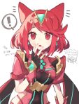  2girls animal_ears bangs black_gloves breasts cat_ears cheese_dakke chest_jewel earrings extra_ears fingerless_gloves gem gloves headpiece jewelry large_breasts multiple_girls nia_(xenoblade) pyra_(xenoblade) red_eyes red_hair red_shorts short_hair shorts swept_bangs tiara xenoblade_chronicles_(series) xenoblade_chronicles_2 