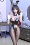  3d breasts cleavage highres large_breasts lingerie playboy_bunny underwear 