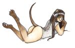  anthro butt clothing domestic_ferret female hair lace mammal mustela mustelid musteline shiverz solo true_musteline 