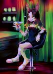  alcohol anthro barefoot beverage biped bottomwear brown_body brown_hair brown_skin clothed clothing cocktail cocktail_glass colored colored_nails container counter crossed_legs cup detailed detailed_background digital_drawing_(artwork) digital_media_(artwork) dress drinking drinking_glass feet fingers fur furniture gesture glass glass_container glass_cup green_eyes green_hair gynomorph hair heart_(marking) hi_res highlights_(coloring) holding_object inside intersex lagomorph leggings legwear leporid light lighting looking_at_viewer mammal martini miniskirt mottled mottled_body mottled_skin nails nightclub one_eye_closed painbrain paws rabbit sandry_vallheim shaded short_dress sitting skirt smile solo sparkles table tan_body tan_skin tight_clothing trans_(lore) trans_woman_(lore) v_sign wink 